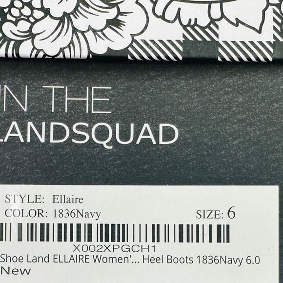 Shoe Land Ellaire Vegan Suede Ankle Booties - Navy - Size 6 - Picture 10 of 10